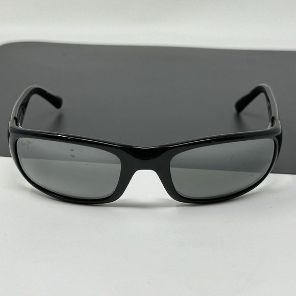 Maui Jim Mj-103-02 Sunglasses Mens Black Wrap Gray Lens 55-22-129 main image 9
